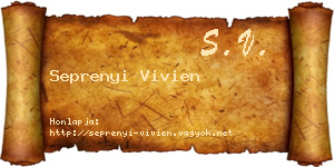 Seprenyi Vivien névjegykártya